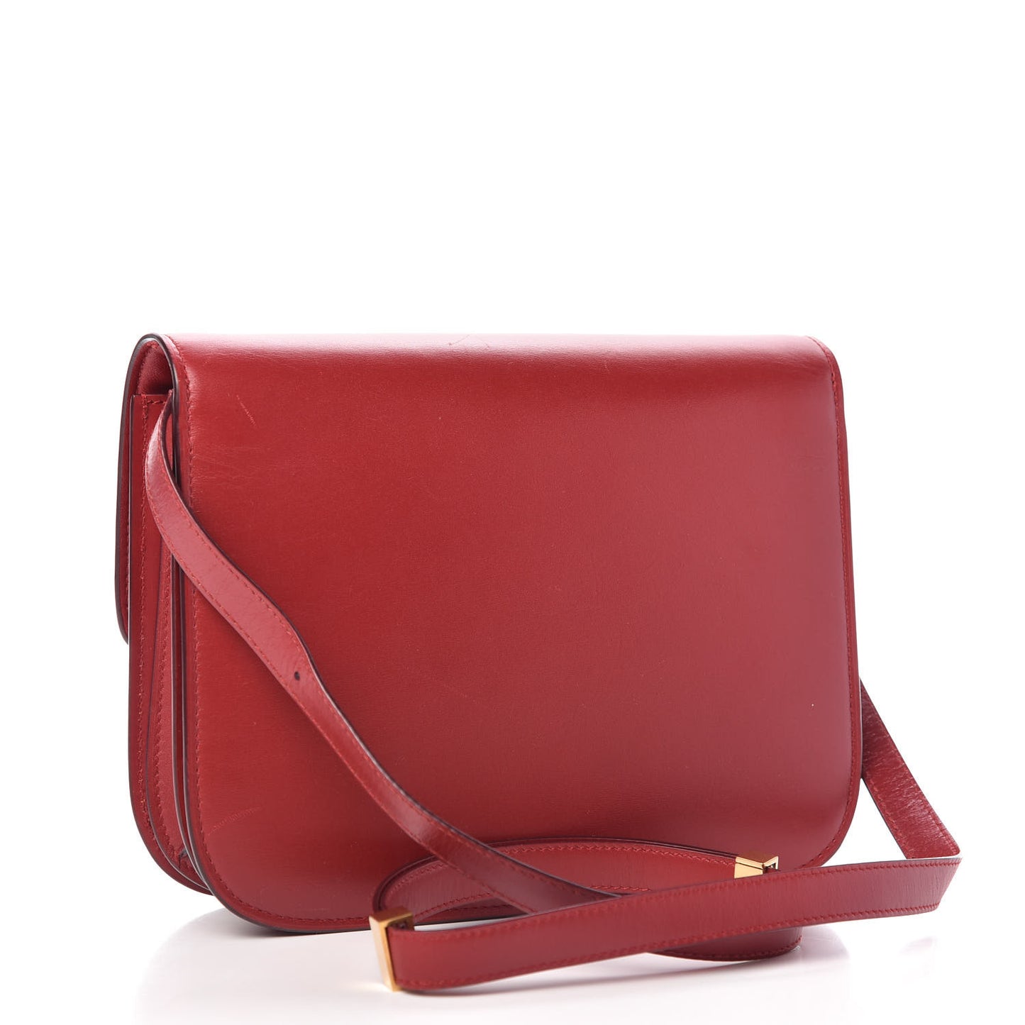 Box Calfskin Medium Classic Box Flap Bag Red