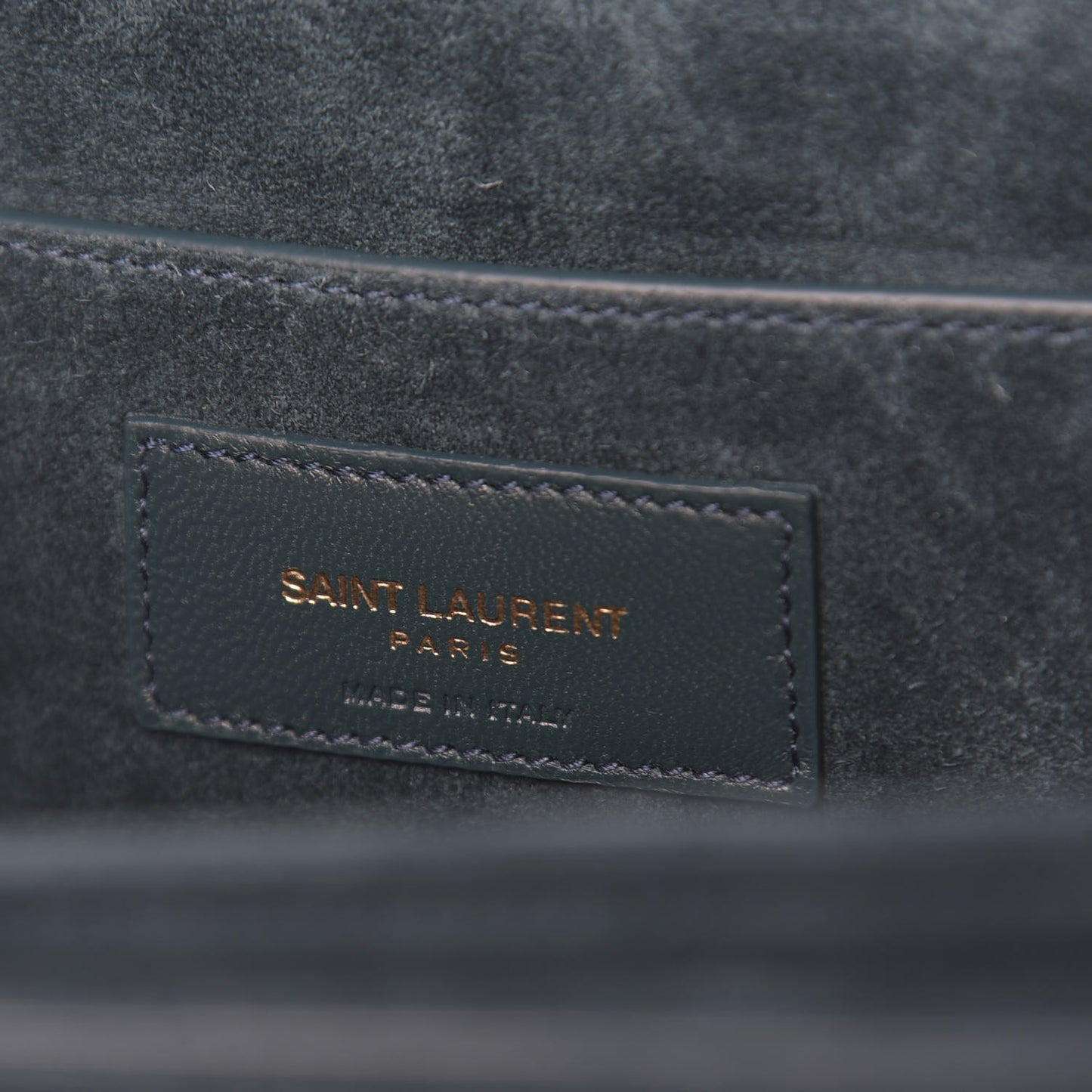 Smooth Calfskin Suede Medium Bellechasse Dark Green
