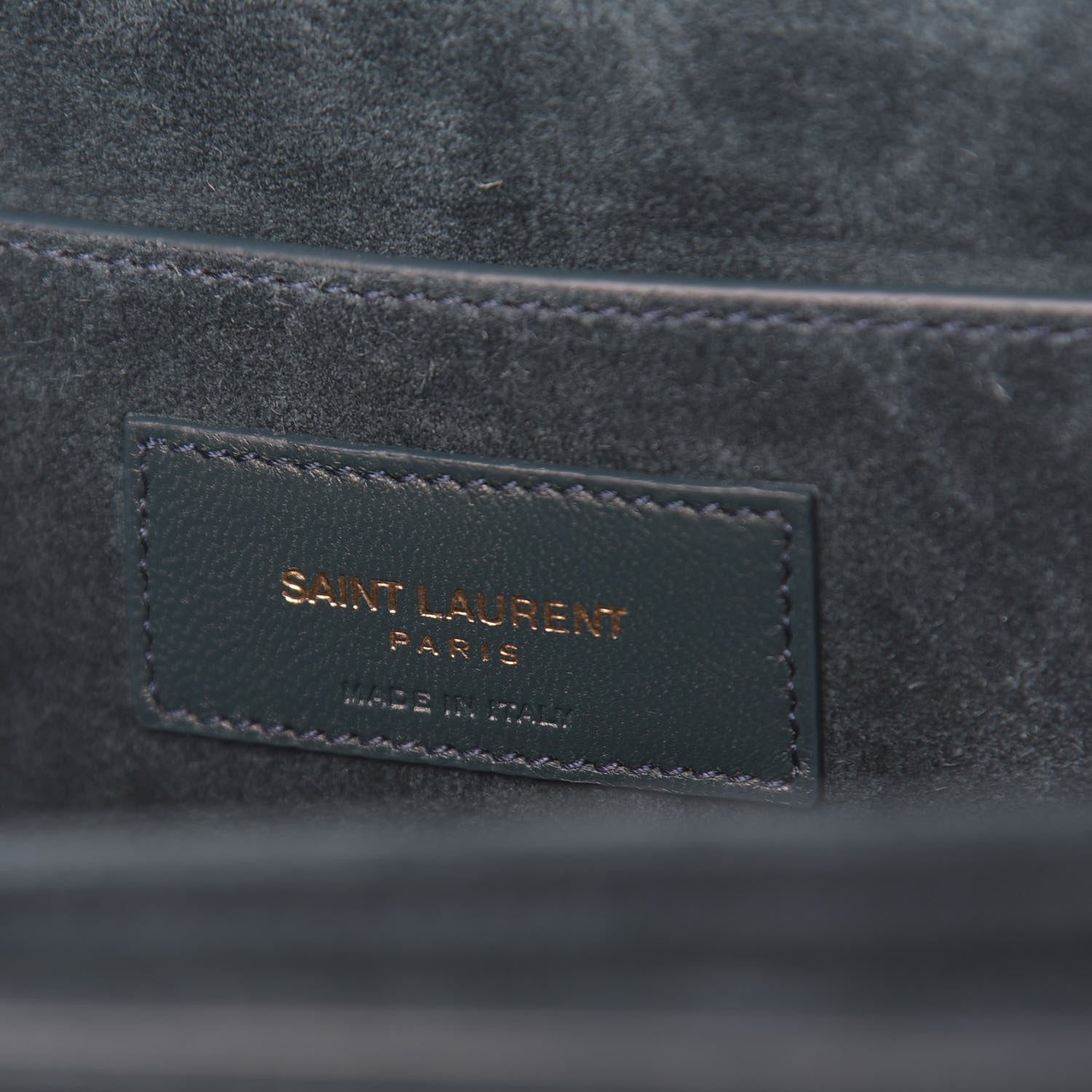 Saint Laurent Smooth Calfskin Suede Medium Bellechasse Dark Green 6 of 10
