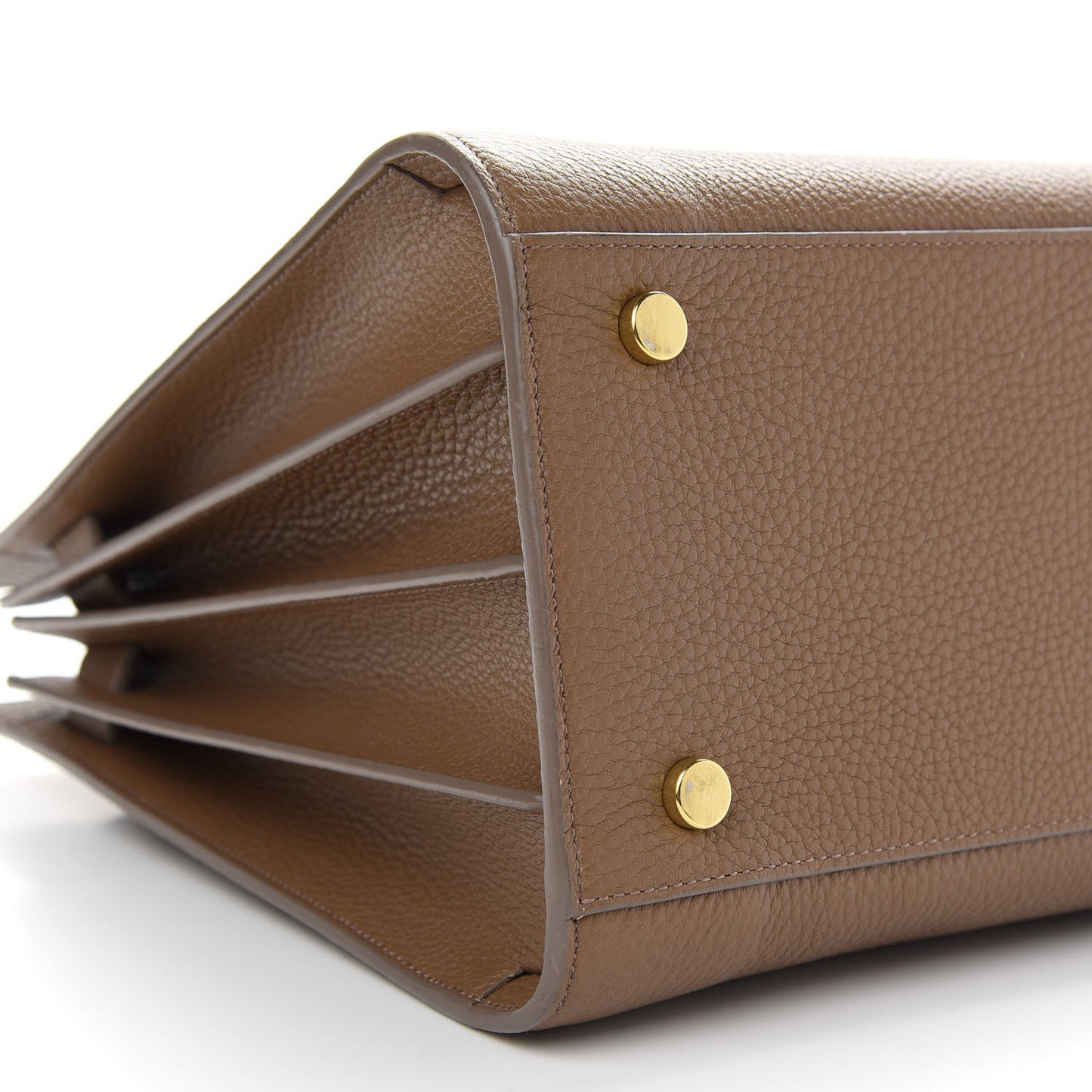 Grained Calfskin Small Sac De Jour Taupe