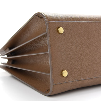 Saint Laurent Grained Calfskin Small Sac De Jour Taupe 7 of 8