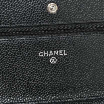Chanel Caviar Quilted Wallet On Chain WOC Black 8 of 16