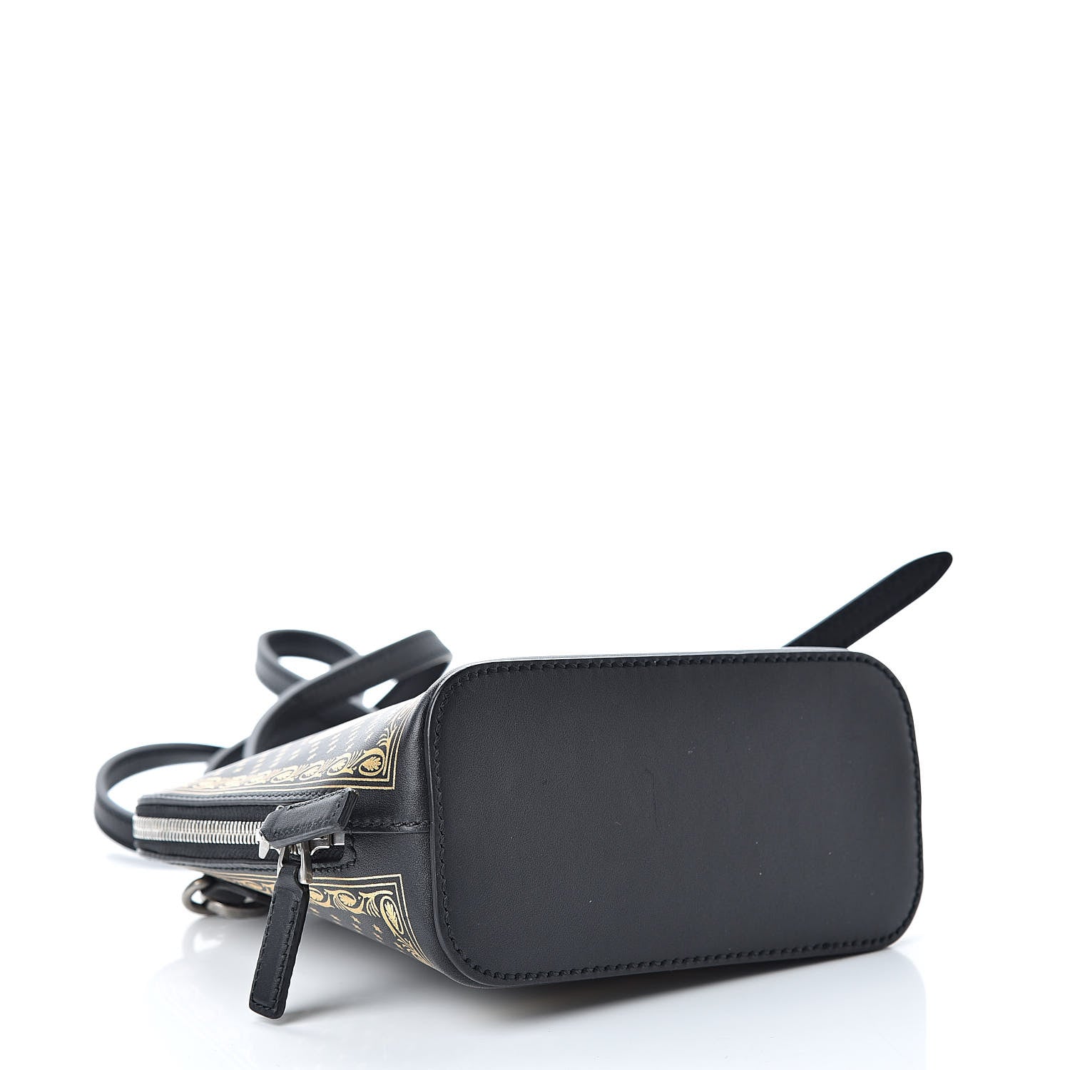 Gucci X SEGA Calfskin GUCCY Stars Mini Dome Shoulder Bag Black Gold 4 of 11