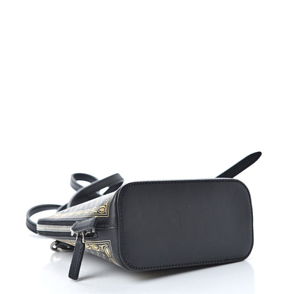 Gucci X SEGA Calfskin GUCCY Stars Mini Dome Shoulder Bag Black Gold 4 of 11