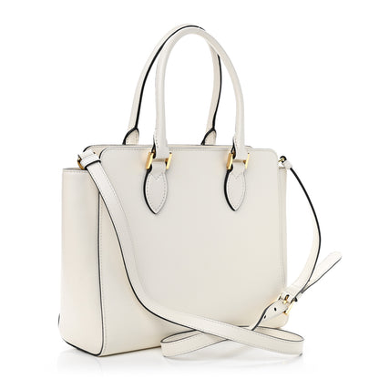 Prada Saffiano Soft Calfskin Small Zippered Tote White 3 of 10
