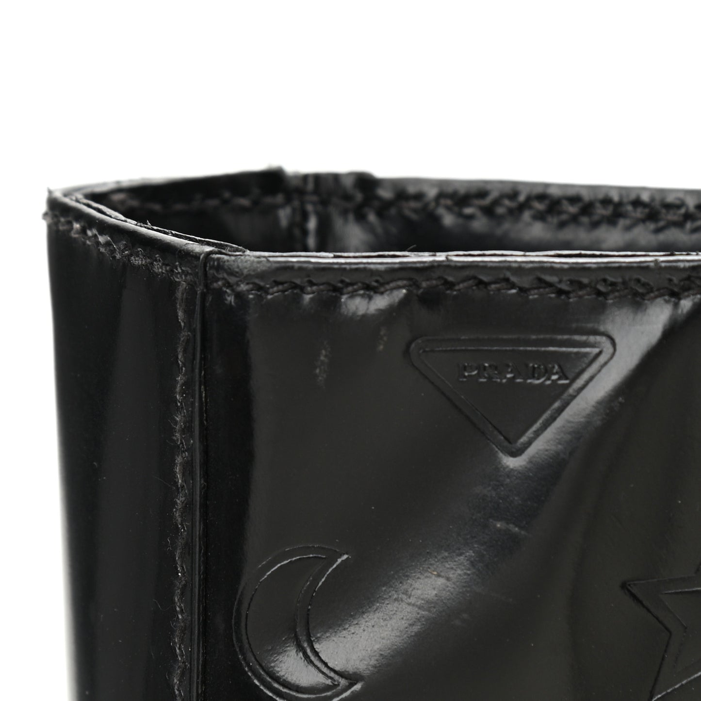 Spazzolato Logo Embossed Tote Black
