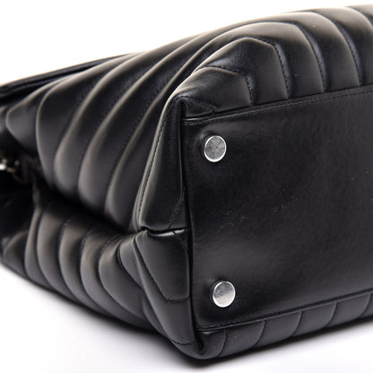 Saint Laurent Calfskin Y Quilted Monogram Large Loulou Chain Satchel Black 6 of 11
