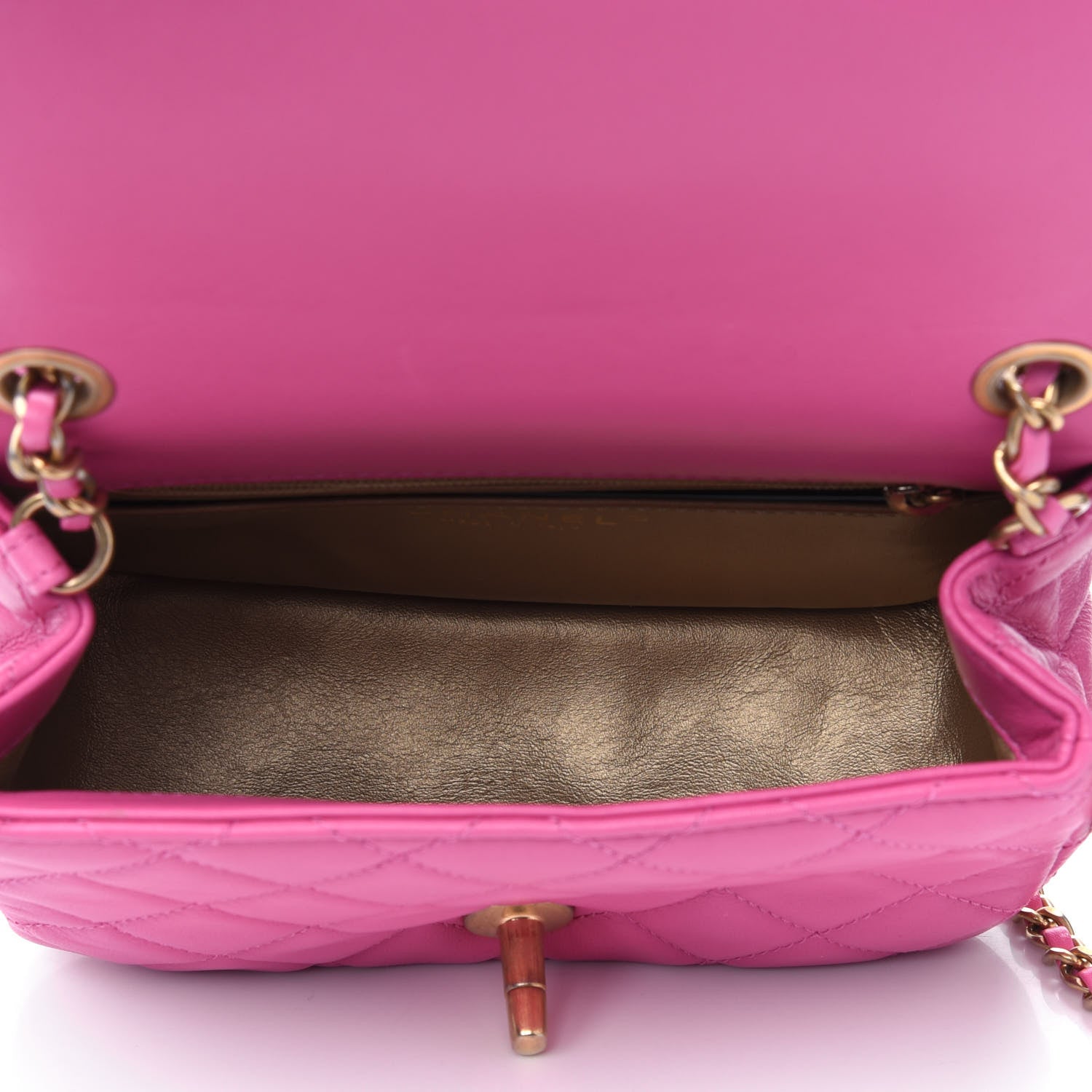 Chanel Lambskin Quilted Mini Pearl Crush Flap Pink 4 of 5