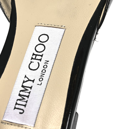 Jimmy Choo Patent Crystal Saeda Flats 38 Black 11 of 13