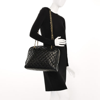 Chanel Lambskin Quilted Camera Case Black 2 of 9