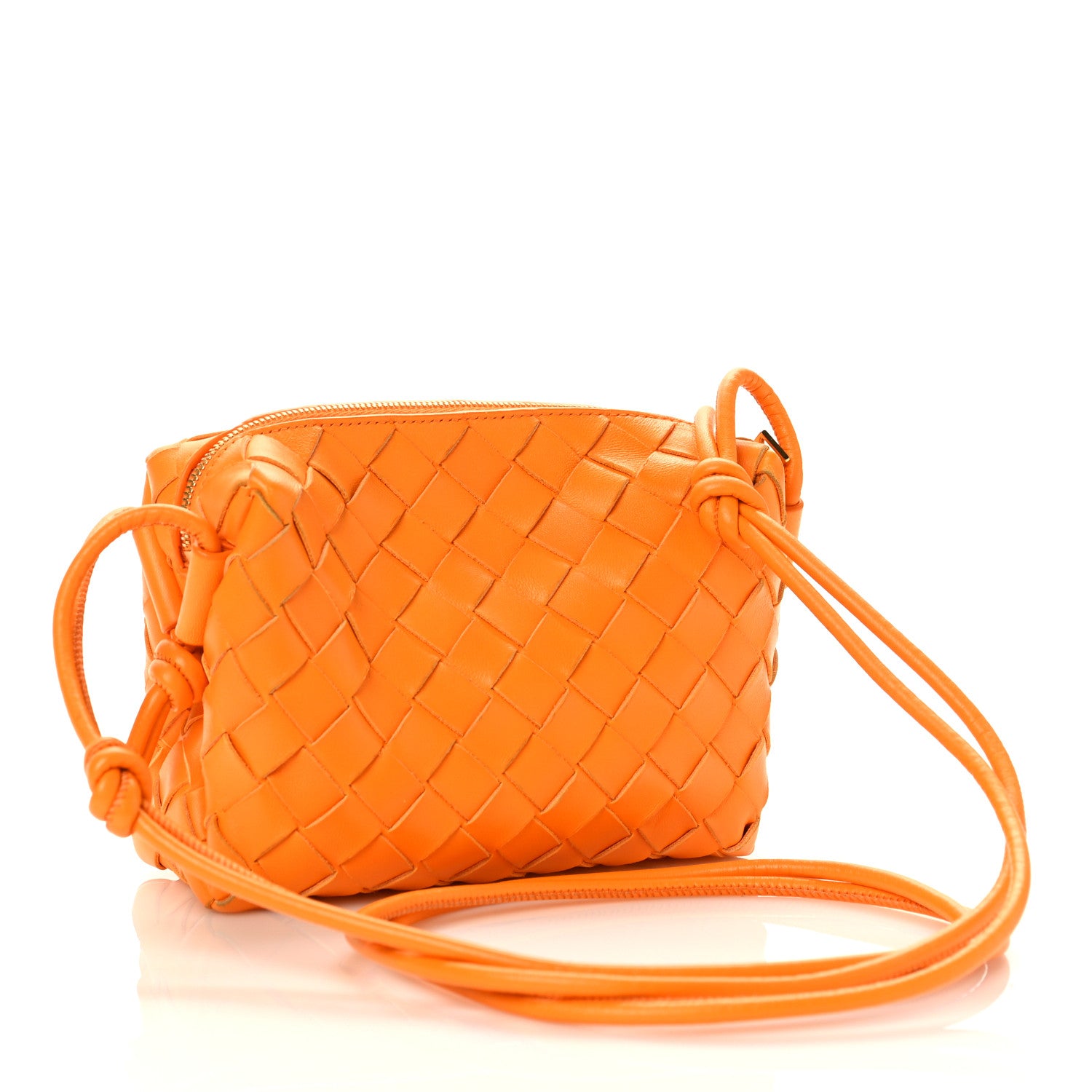 Bottega Veneta Nappa Intrecciato Mini Loop Camera Bag Tangerine 3 of 8