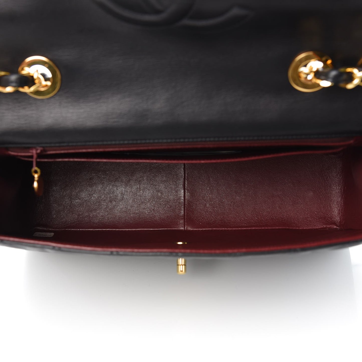 Lambskin Quilted XL Jumbo Single Flap Black