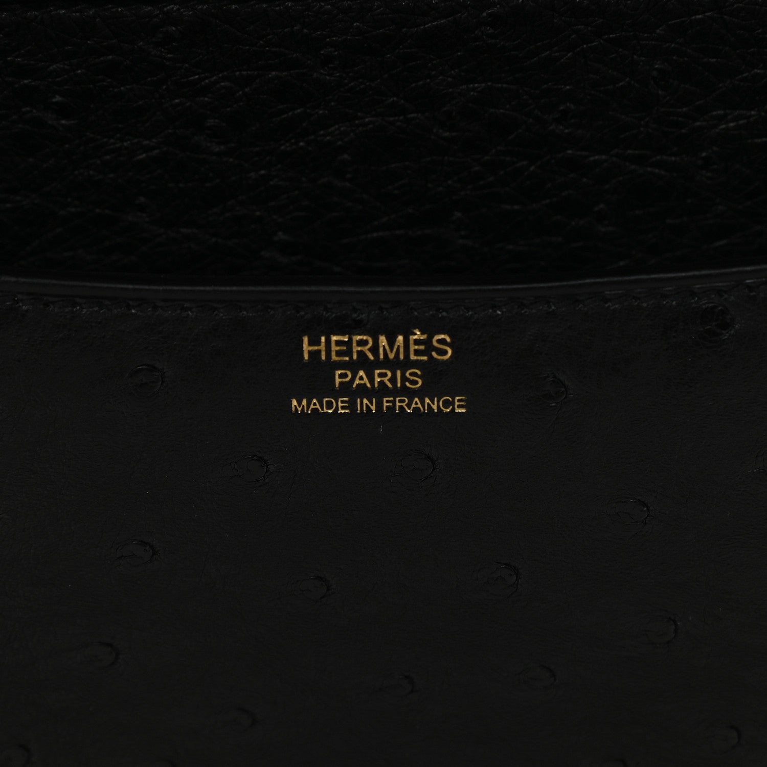 Hermes Ostrich Constance 24 Black 6 of 9