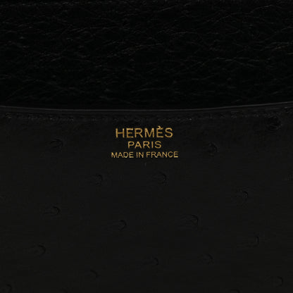 Hermes Ostrich Constance 24 Black 6 of 9