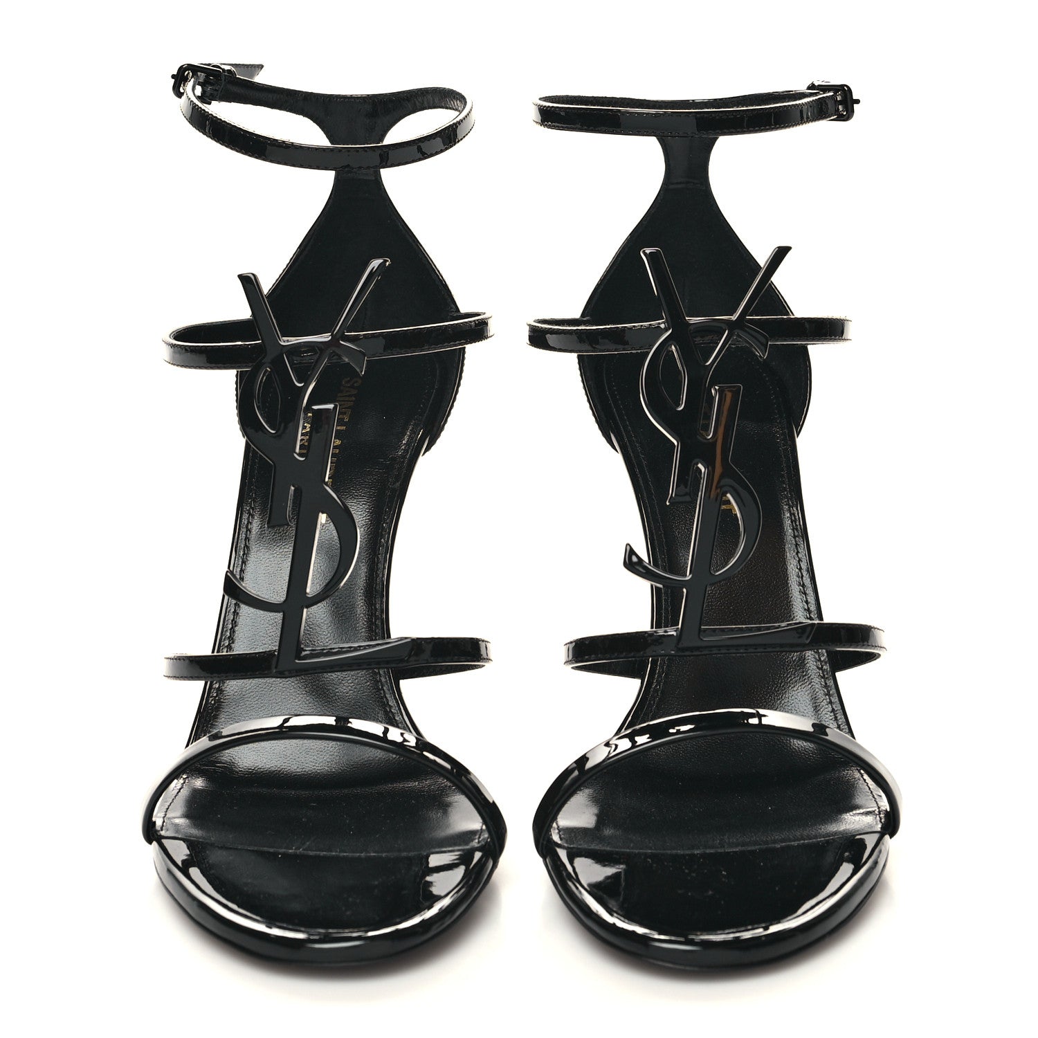 Saint Laurent Patent Cassandra 100 Sandals 37 Black 2 of 9