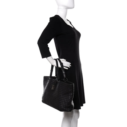 Bottega Veneta Nappa Intrecciato Large Capri Tote Black 2 of 12
