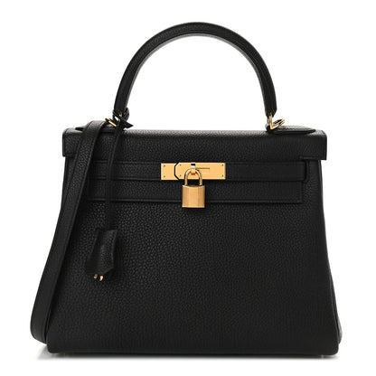 Hermes Togo Kelly Retourne 28 Black 1 of 11