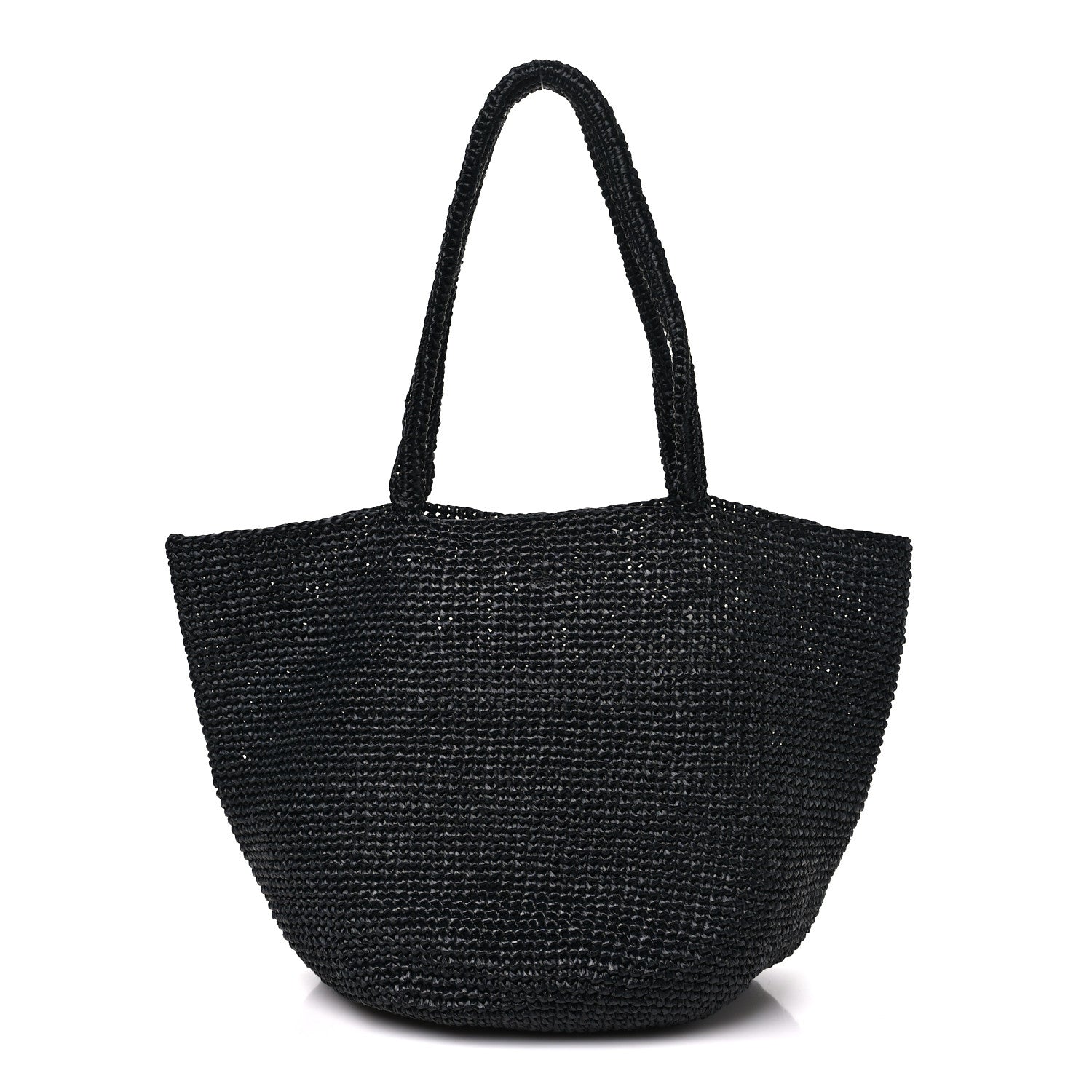 The Row Raffia Genevieve Tote Bag Black 1 of 9