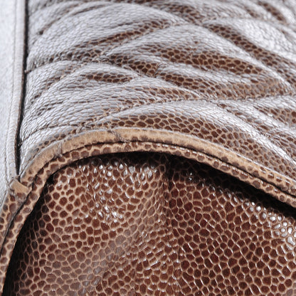 Chanel Crumpled Grained Calfskin CC Crave Jumbo Flap Brown 8 of 12