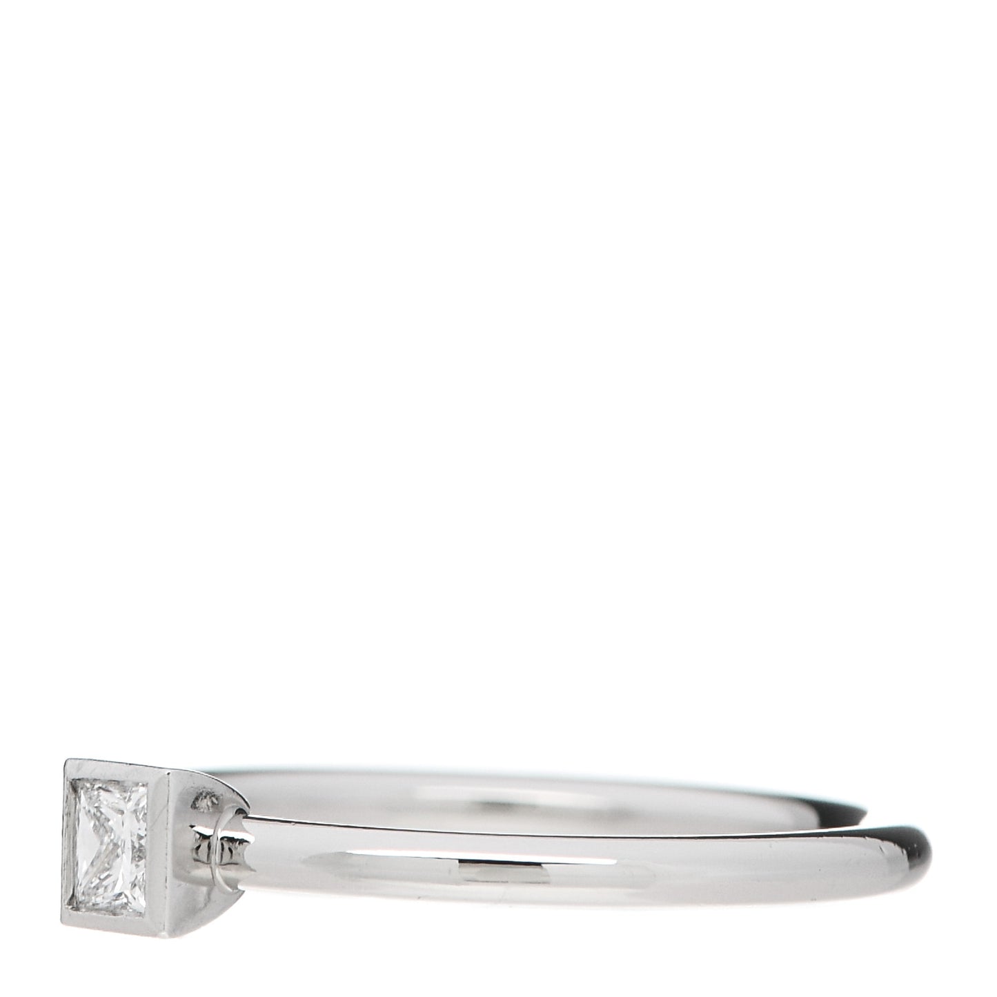 Platinum Diamond .16ct Bezet Ring 53 6.25