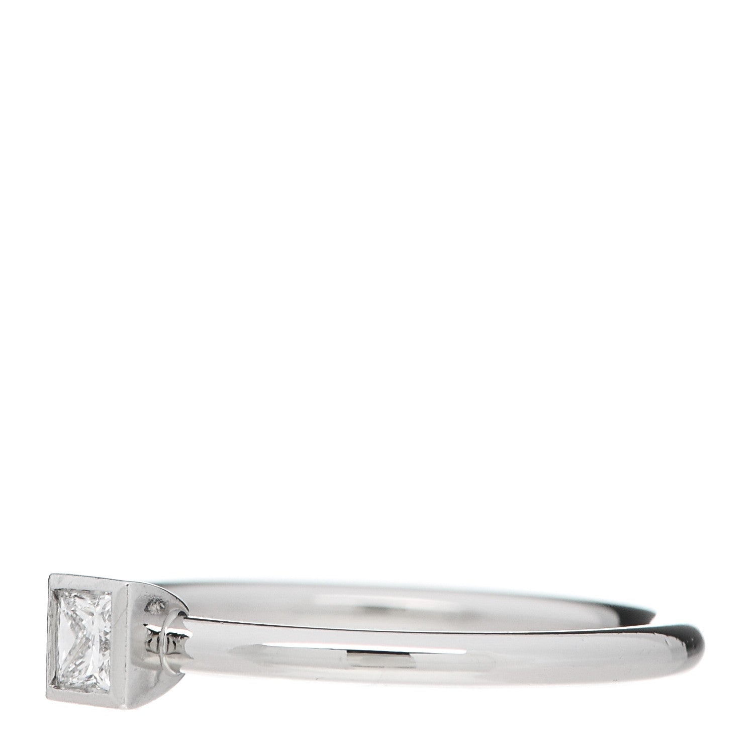 Tiffany Platinum Diamond .16ct Bezet Ring 53 6.25 3 of 6