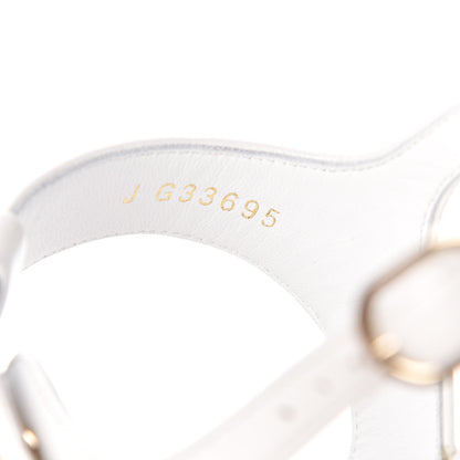 Chanel Lambskin CC Thong Sandals 36.5 White 8 of 11