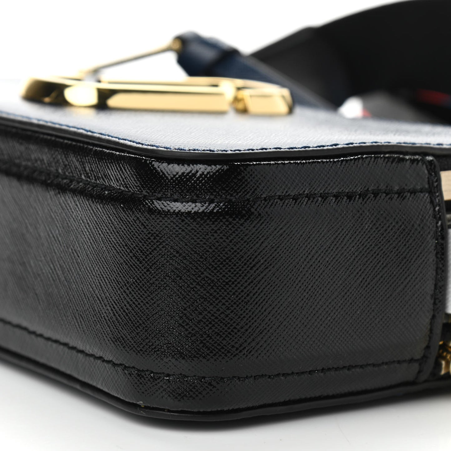 Saffiano Small Snapshot Camera Bag Blue Sea