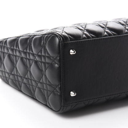 Christian Dior Lambskin Cannage Medium Lady Dior Black 6 of 10