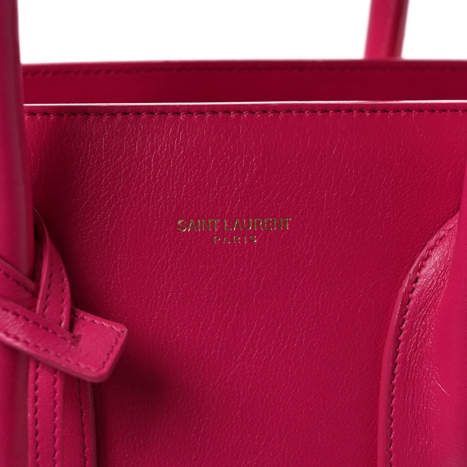 Saint Laurent Calfskin Small Sac De Jour Lipstick Fuchsia 6 of 8