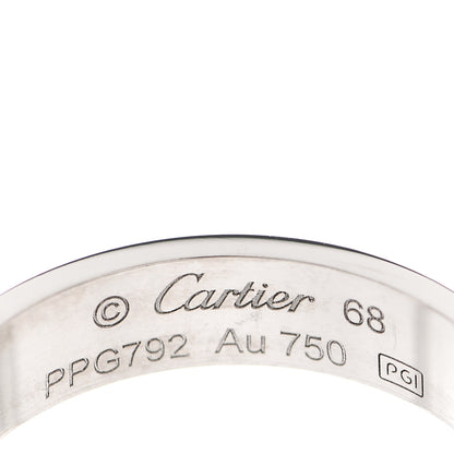 Cartier 18K White Gold 5.5mm LOVE Ring 68 12.25 4 of 5