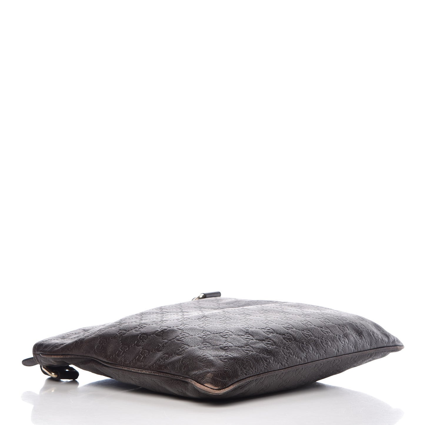 Guccissima Medium Flat Messenger Bag Dark Brown