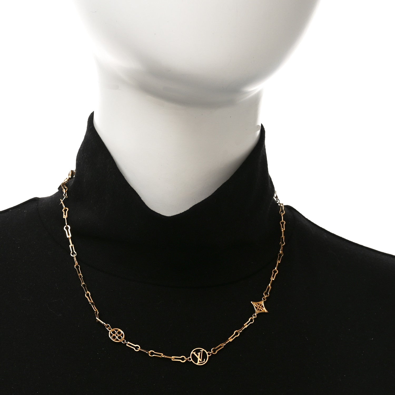 Louis Vuitton Metal Forever Young Short Necklace Gold 2 of 6