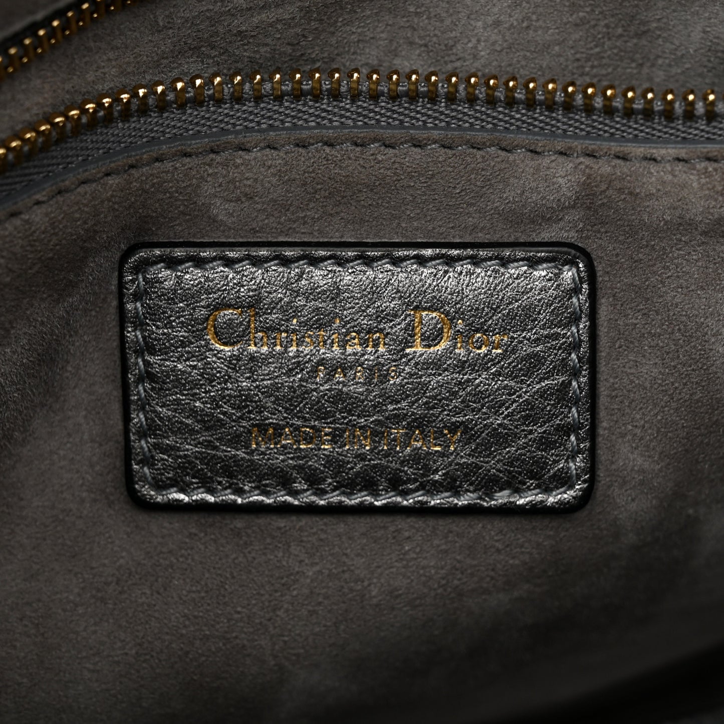 Metallic Grained Calfskin Cannage Medium Supple Lady Dior Silver