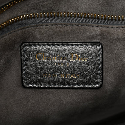 Christian Dior Metallic Grained Calfskin Cannage Medium Supple Lady Dior Silver 6 of 11