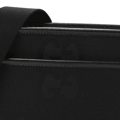 Gucci Monogram Jumbo GG Textured Dollar Calfskin Web Mini Crossbody Bag Black 8 of 11
