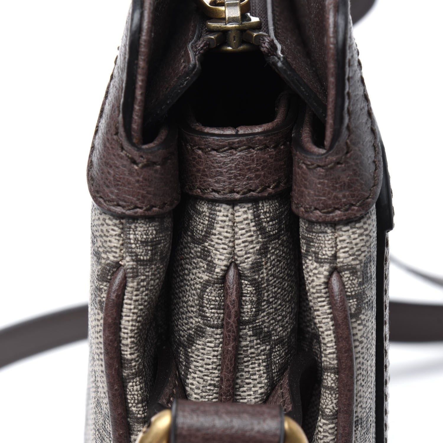 Gucci GG Supreme Monogram Web Medium Ophidia Shoulder Bag Beige New Acero 27 of 33