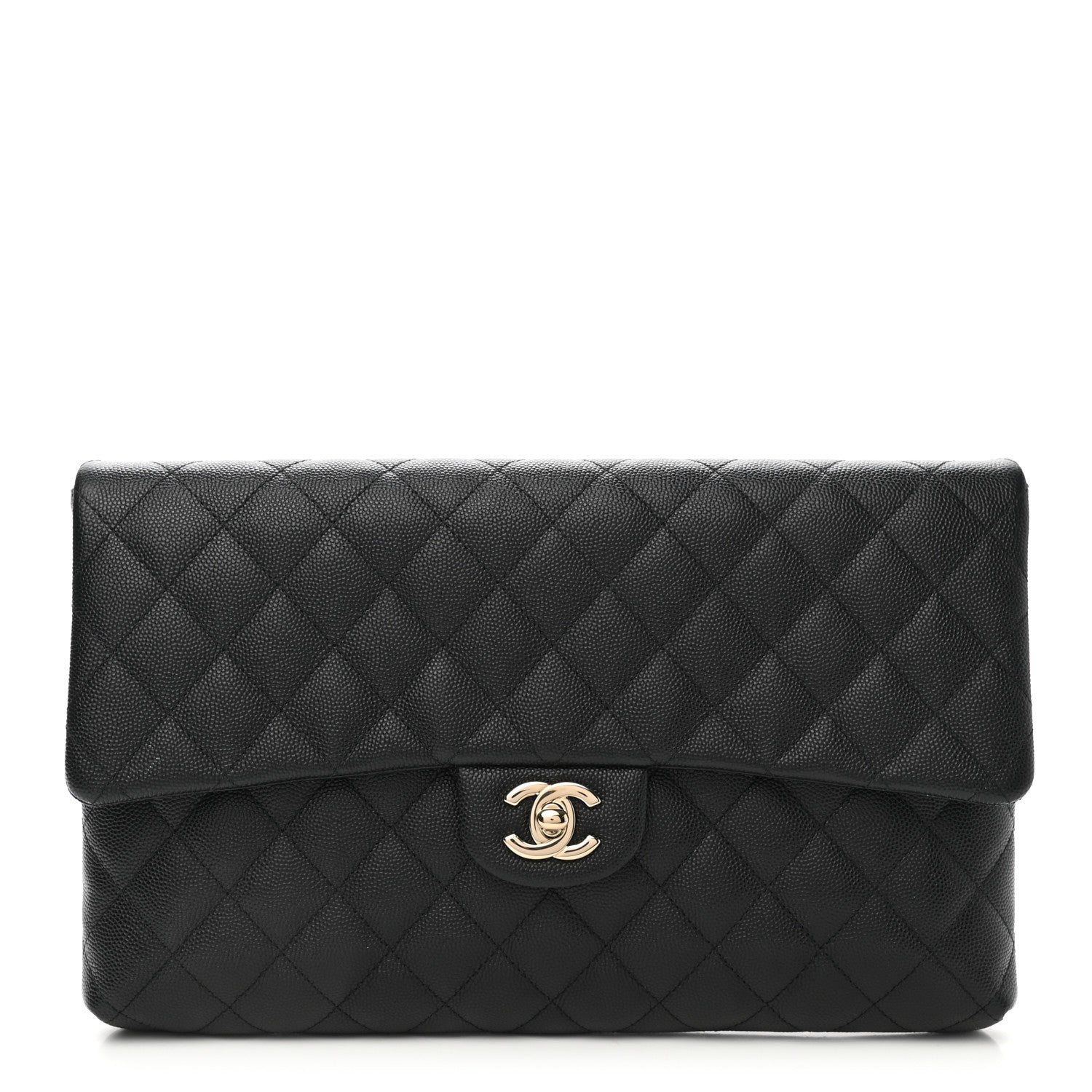 Chanel Caviar Quilted Flap Clutch Black 1 of 9