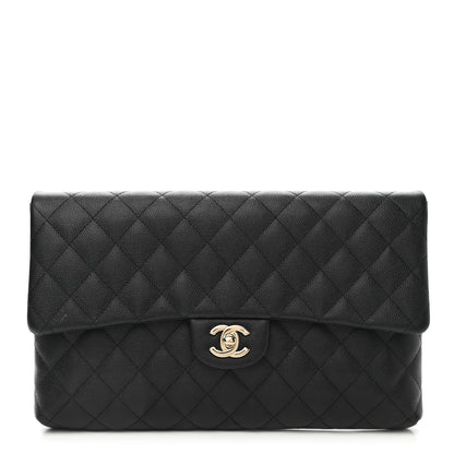 Chanel Caviar Quilted Flap Clutch Black 1 of 9