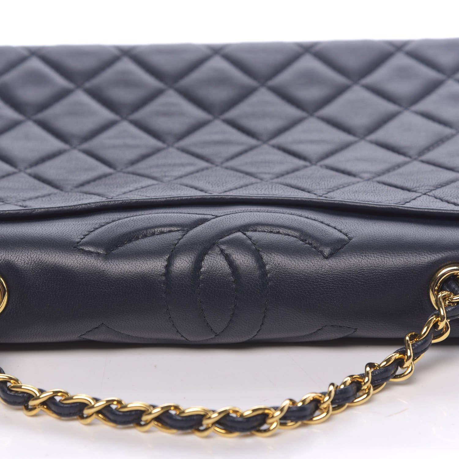 Chanel Lambskin Quilted Small CC Single Flap Bag Navy 13 of 13
