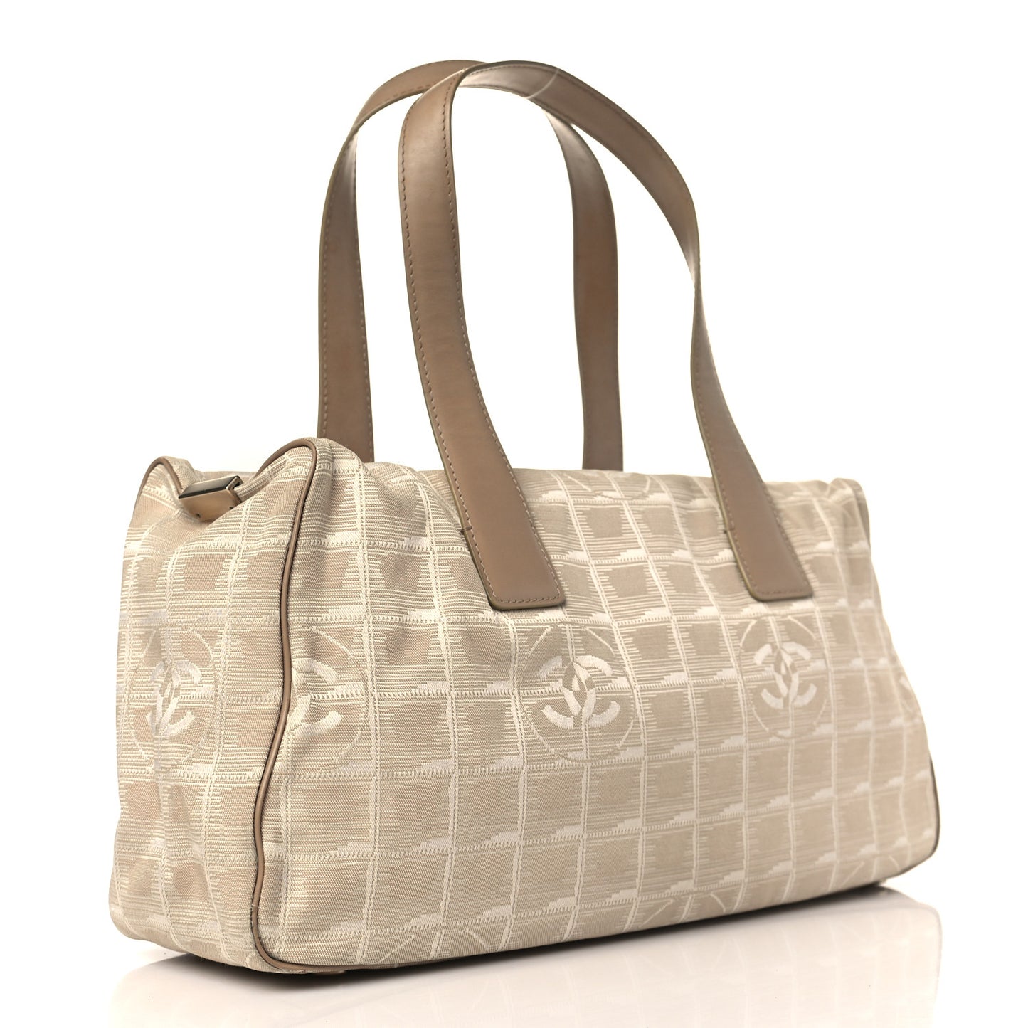 Nylon Travel Shoulder Bag Beige