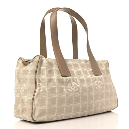 Chanel Nylon Travel Shoulder Bag Beige 3 of 14