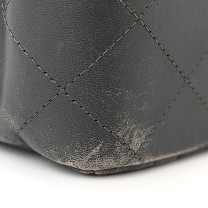 Chanel Lambskin Quilted Jumbo Double Flap Dark Grey 11 of 16