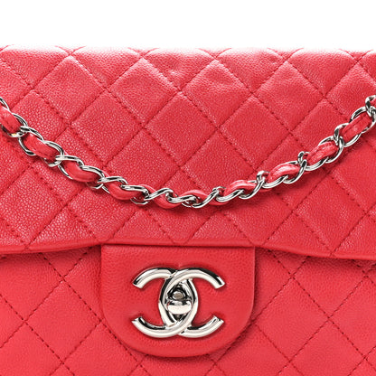 Chanel Washed Caviar Quilted Maxi Single Flap Fuchsia 8 of 10
