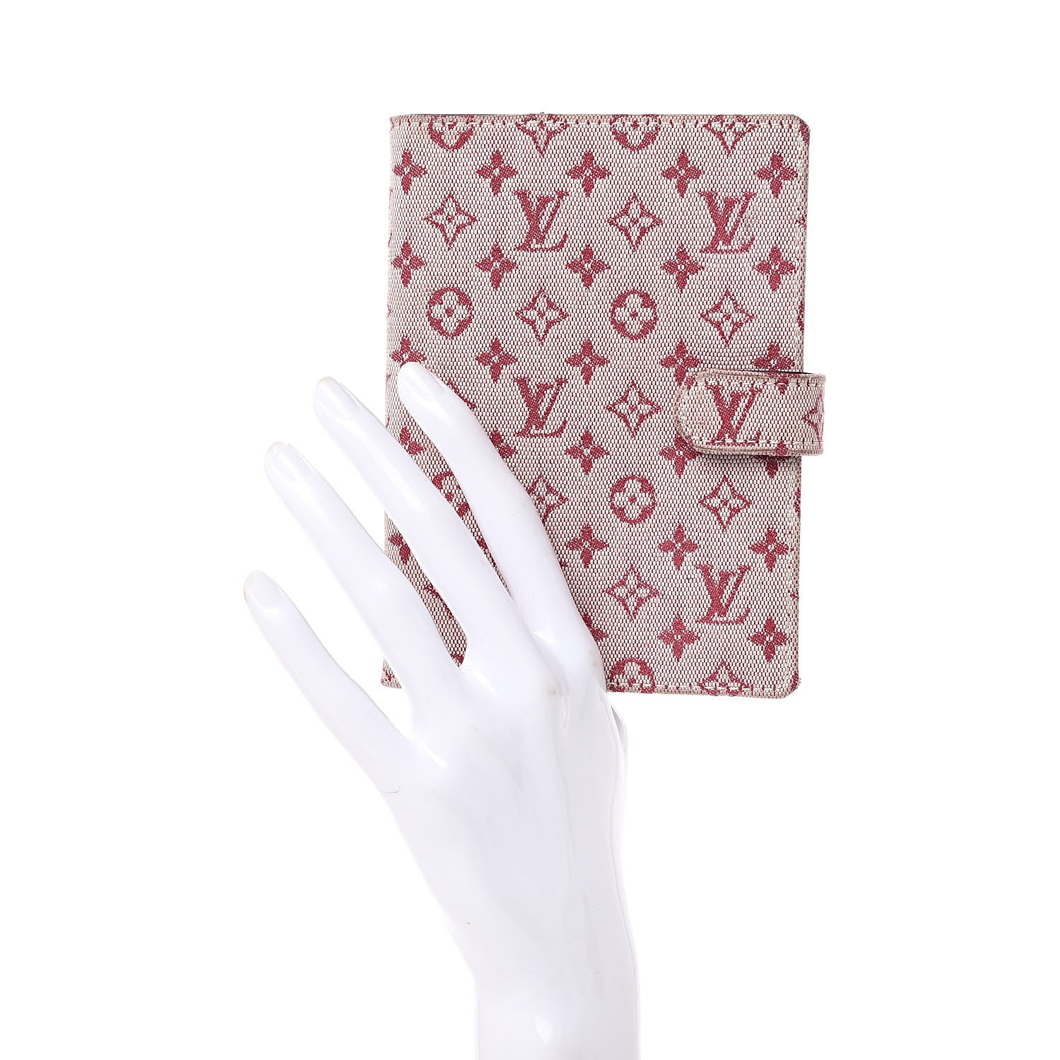 Louis Vuitton Mini Lin Small Ring Agenda Cover Cherry 2 of 14