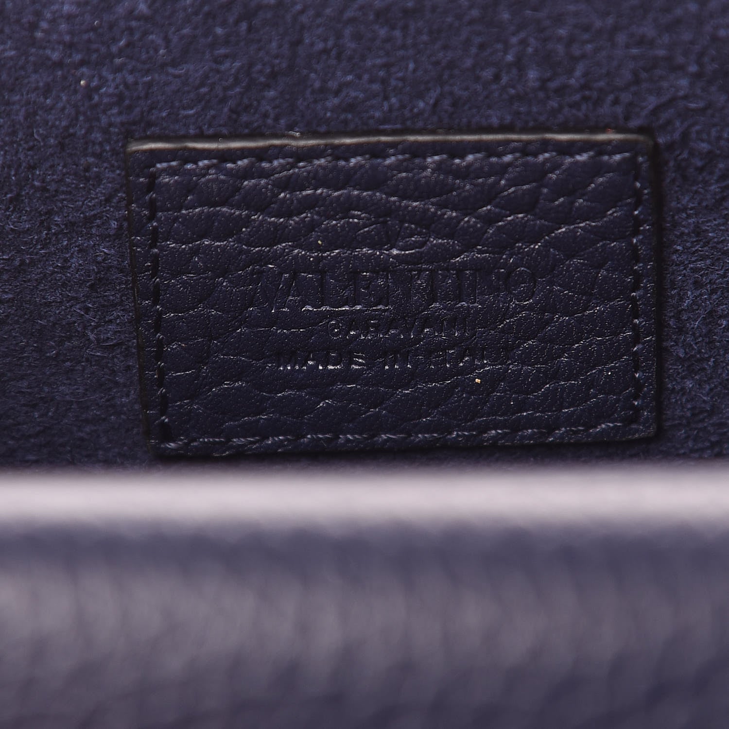 Valentino Garavani Pebbled Calfskin Rockstud Envelope Wallet on Chain Pure Blue 6 of 9