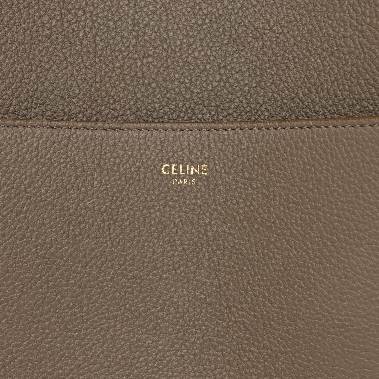 Soft Grained Calfskin Sangle Bucket Bag Taupe