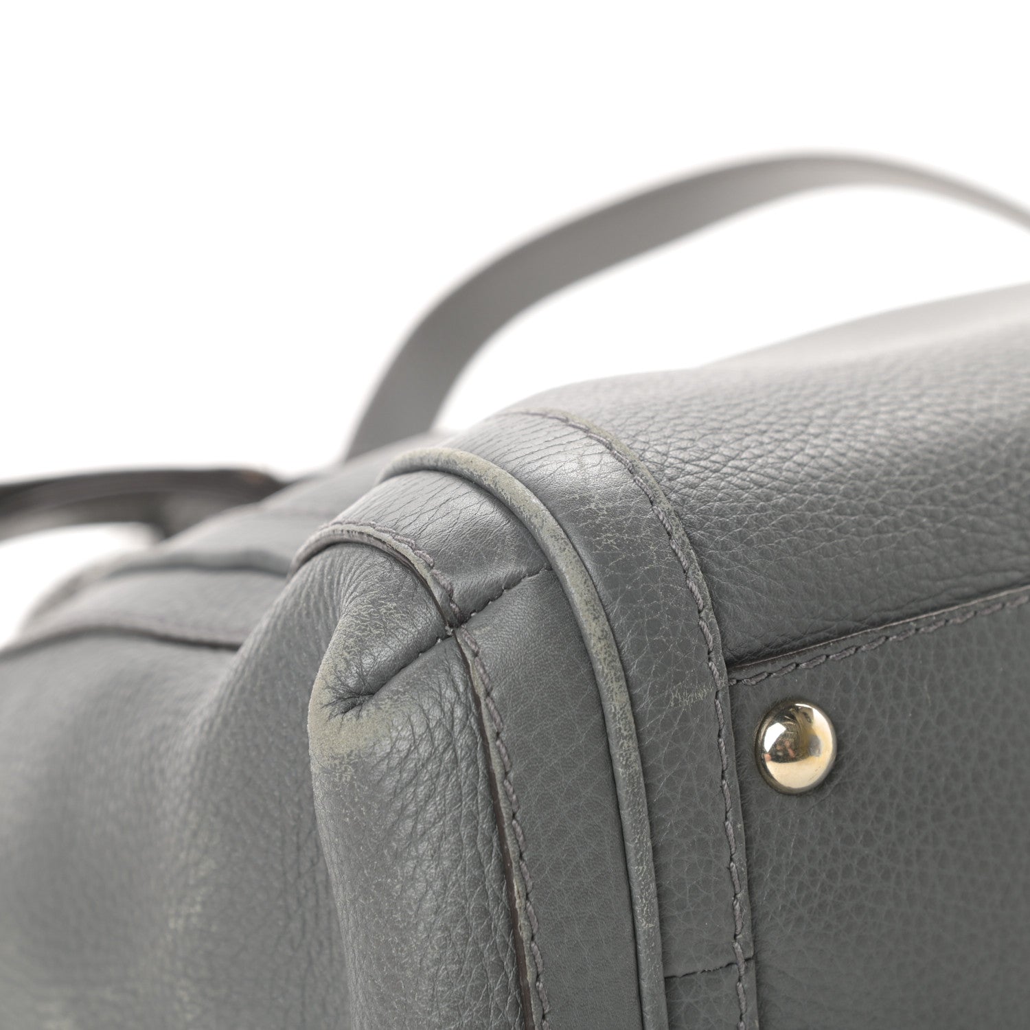 Gucci Pebbled Calfskin Small Bella Top Handle Bag Gray 12 of 18