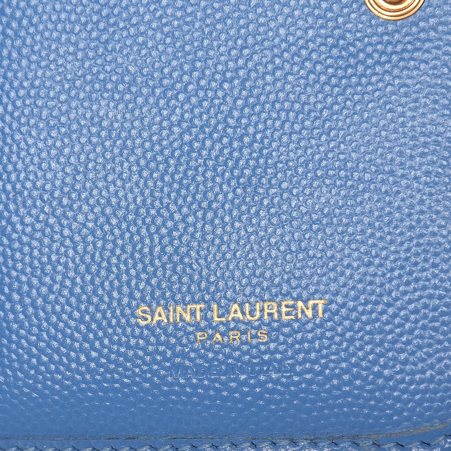 Grain De Poudre Matelasse Chevron Monogram Compact Zip Around Wallet Blue Clair