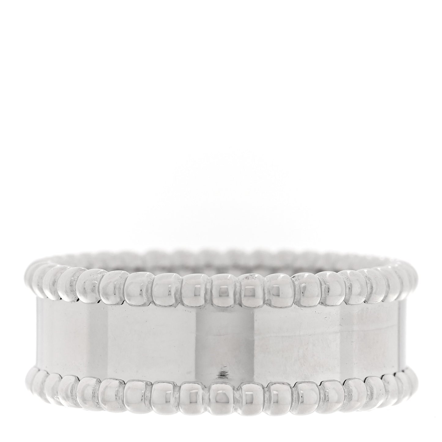 18K White Gold Perlee Signature Ring 57 8