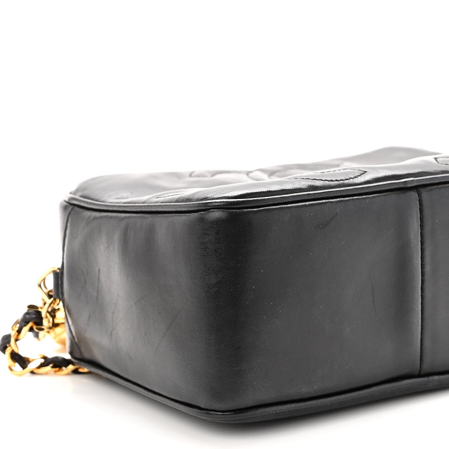 Lambskin CC Tassel Camera Case Black